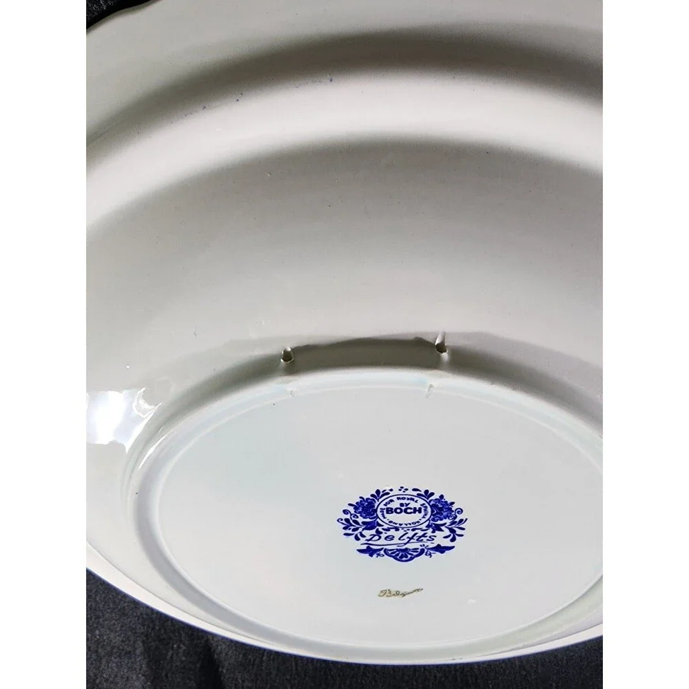 Delft ~ Royal Sphinx by Boch ~ Holland ~ J. Sonneville Large Platter 15 1/2”